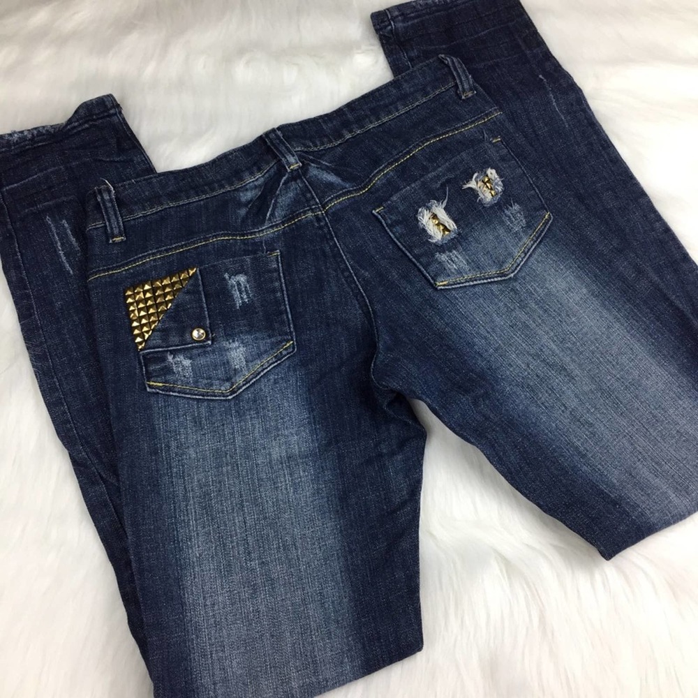 Elite Studded and Distressed Jeans